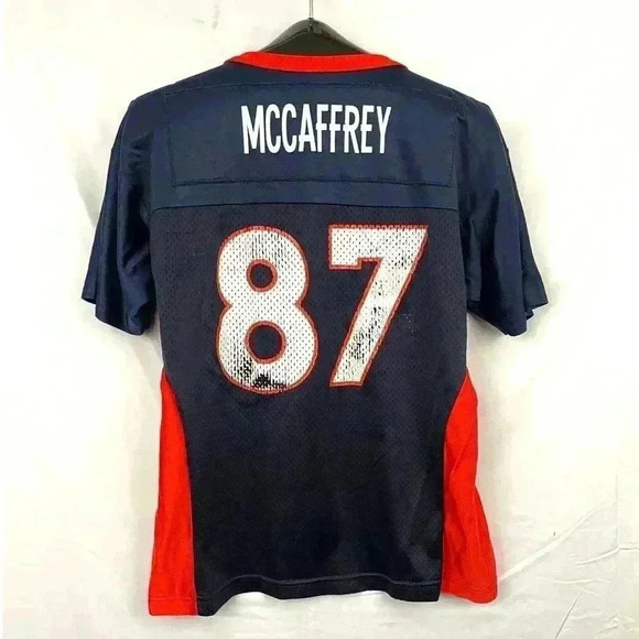 VTG Champion Denver Broncos McCaffrey NFL Football Jersey LARGE Youth #87 - Picture 2 of 12